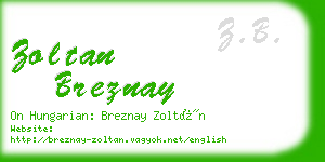 zoltan breznay business card